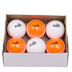  Cricket Dynamics Box of 6 InvinciBALL® (White and Orange)